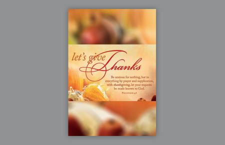 Let's Give Thanks Tent Card