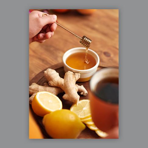 Honey Lemon Ginger and Tea for a Healthy Immune System